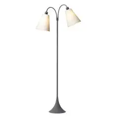 Fodgænger Gulvlampe grå m/hvide skærme