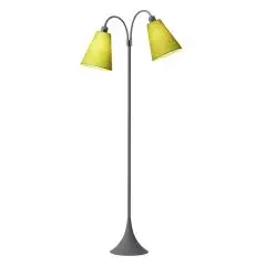 Fodgænger Gulvlampe grå m/limegrønne skærme