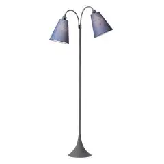 Fodgænger Gulvlampe grå m/dalablå skærme