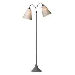 Fodgænger Gulvlampe grå m/lysegrå skærme