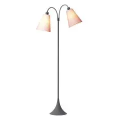 Fodgænger Gulvlampe grå m/pink skærme