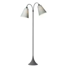 Fodgænger Gulvlampe grå m/lys turkis blå skærme