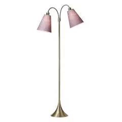 Fodgænger Gulvlampe messing m/lyng skærme