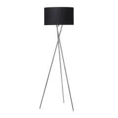 Nielsen Light Uptown Gulvlampe Krom med sort stofskærm