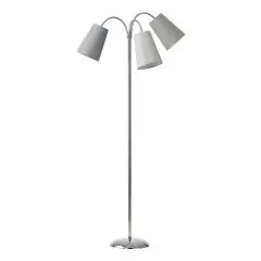 Salsa Trafiklys gulvlampe Krom med grå skærme