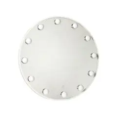 Da'core Makeup spejl med 12 pærer kabel hvid