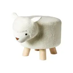 Skammel med træben Lam 40X28X27 natur