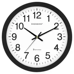 Rosenborg vægur Ø40 cm radiostyret sort