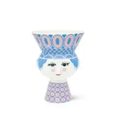 Bjørn Wiinblad Carmen Vase H20 cm blå