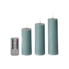 Da'core Led Bloklys flad top 3-pak Sea