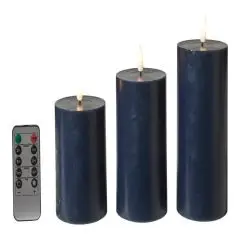 Da'core Led Bloklys flad top 3-pak Navy blå