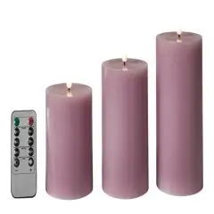 Da'core Led Bloklys flad top 3-pak Violet.