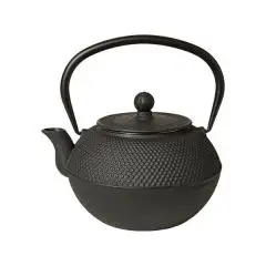 Da'core Tepotte med stålsi 1200 ml. støbejern sort