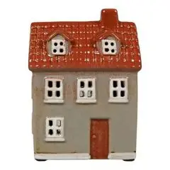 Det Gamle Apotek Keramikhus til fyrfadslys H12xW8xD6cm grå