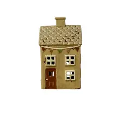 Det Gamle Apotek Keramikhus til fyrfadslys H21x12xW8cm brun