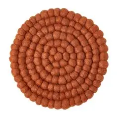 Da'core Bordskåner mini dots uld Ø20 cm terracotta