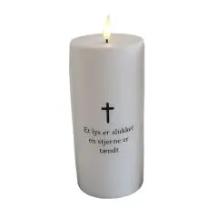 Da'core LED gravlys med timer "Et lys er slukket"