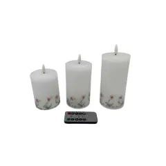 Da'core LED bloklys med 3D flamme 3-pak juleænder