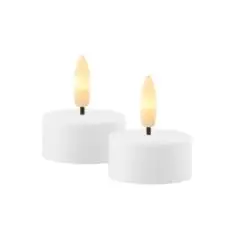 Sirius Julius Genopladelig fyrfadslys med 3D flamme 2-pak