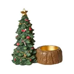 Da'core Kalenderlysstage juletræ med stub mørk grøn