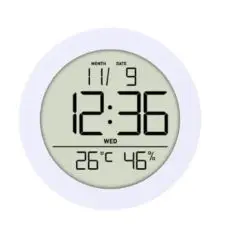 Conzept termometer og hygrometer rundt Ø6,8 cm sort