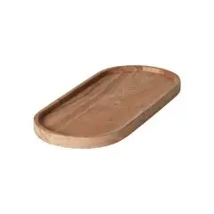 Da'core Fad med kant oval 30 cm akacietræ