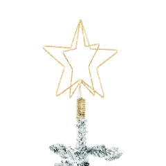 Topstjerne m/lys til kunstigt juletr&aelig; - Stor