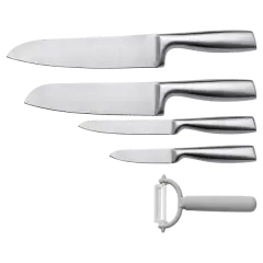 Funktion knivsæt 5 dele rustfri stål