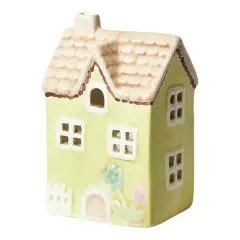 Da'core Lyshus til fyrfad keramik H12 cm Grøn