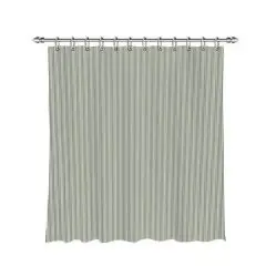 Da'core Badeforhæng inkl. ringe 180x200 cm polyester strib grøn