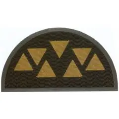 Da'core Dørmåtte zig zag mønster halvmåne sort/natur 45x75 cm.