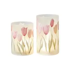 Da'core Cylinderglas med 10 LED 2-pak