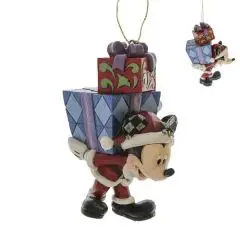 Disney Mickey med julegaver på ryggen ornament