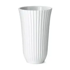 Lyngby trompetvasen 18 cm hvid