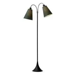 Fodgænger Gulvlampe sort m/skovgrønne skærme