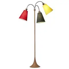 Trafik Gulvlampe tr&aelig;look &ndash; m/r&oslash;d, skovgr&oslash;n og gul sk&aelig;rme