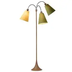 Trafik Gulvlampe tr&aelig;look &ndash; m/ananasgul, lys armygr&oslash;n og m&oslash;rk armygr&oslash;n sk&aelig;rme