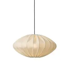 Nielsen Light Jasmin Pendel Hvid Ø50 cm m.Sort stofledning