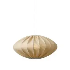 Nielsen Light Jasmin Pendel Lys sand Ø50 cm m.Hvid stofledning