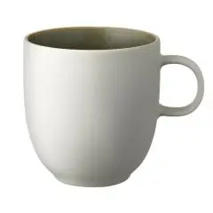 Studio Round Krus Hvid/ grøn 33cl.