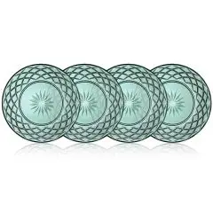 Lyngby Glas Sorrento Glastallerken Dia 21 cm 4-pak grøn