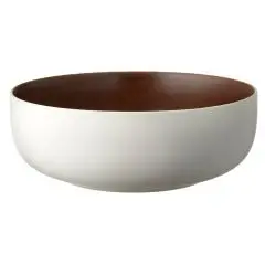 Salatskål North 25 cm Matte white/Matte bark