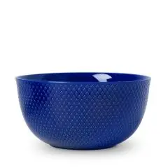 Lyngby Porcelæn Rhombe skål mørkeblå 22 cm