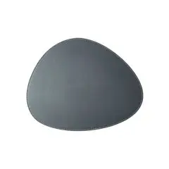 Da'Core Curve Dækkeserviet i kunstigt læder lys grå 33x41 cm