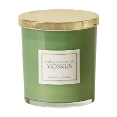 Duftlys Musk grøn/guld