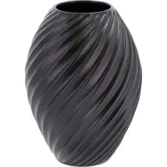 Morsø vase river 26 cm Sort