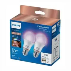 Philips Smart LED-pærer 2 stk Multicolor + varm hvid