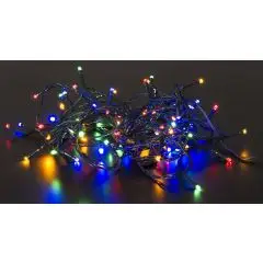 Conzept Jule- lyskæde 80LED multicolor 3xAA batteri med dobbelt timer