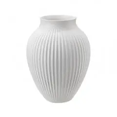 Knabstrup Vase med riller 27 cm hvid