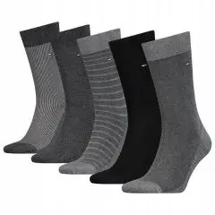 Tommy Hilfiger sokker 5-pack sort/Grå melange ass. 43/46